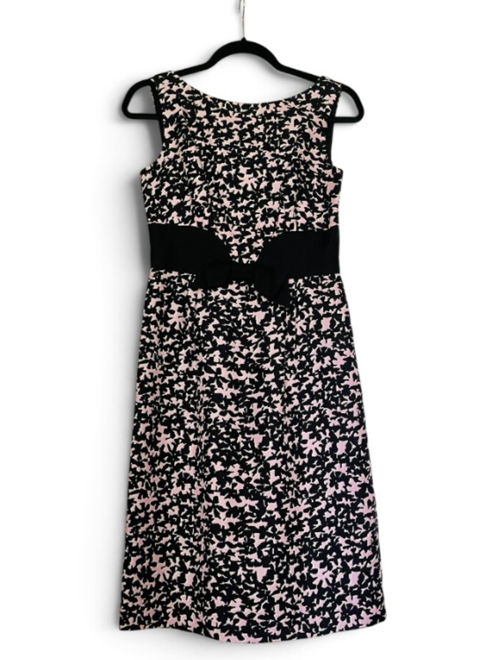 Milly of New York Size 2 Silk Black & Pink Cocktail Dress